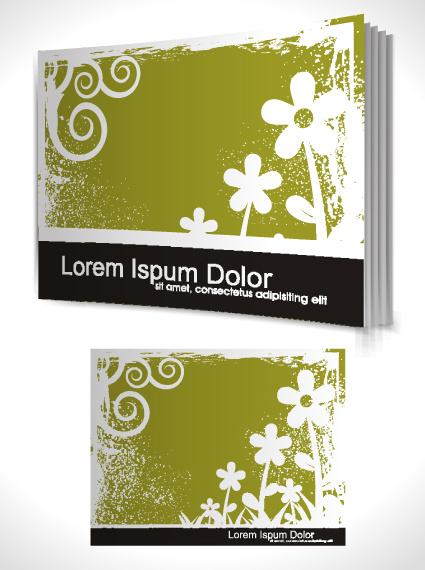 set of book cover design template vector graphics