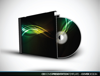 set of box dvd disc and dvd cover vector