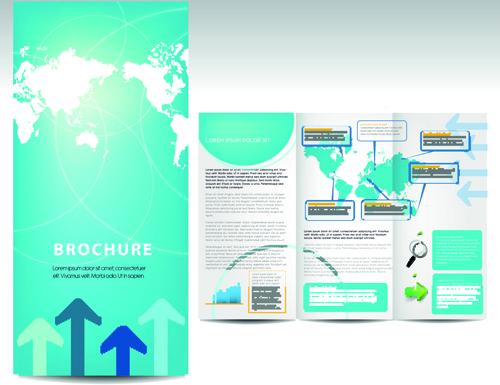 set of business brochure cover vector