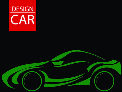 set of car design elements vector graphic 