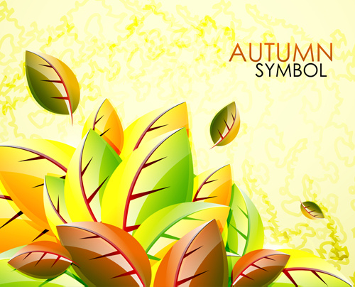 set of charm autumn backgrounds vector