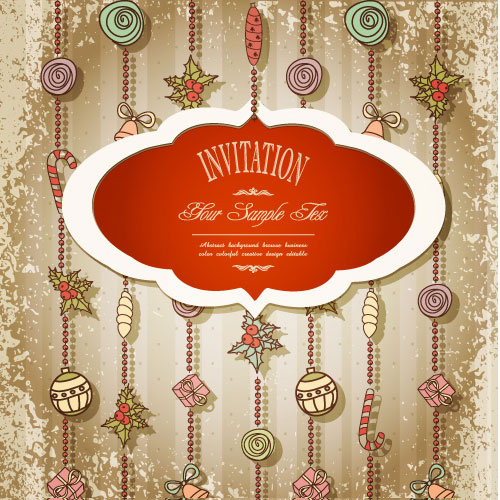 set of christmas design vector background 