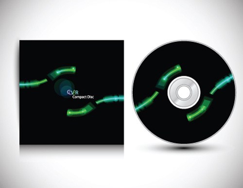 set of creative cd cover design vector graphics