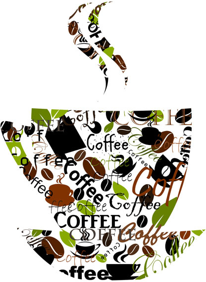 set of creative coffee design elements vector