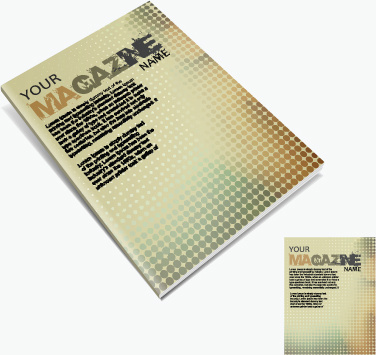 set of creative magazine cover design vector