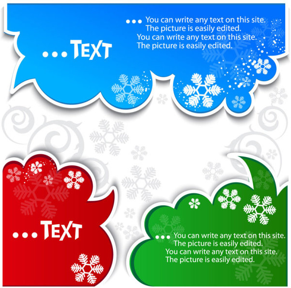 set of creative speech labels vector 