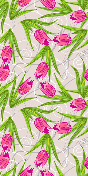 set of different flower pattern elements vector