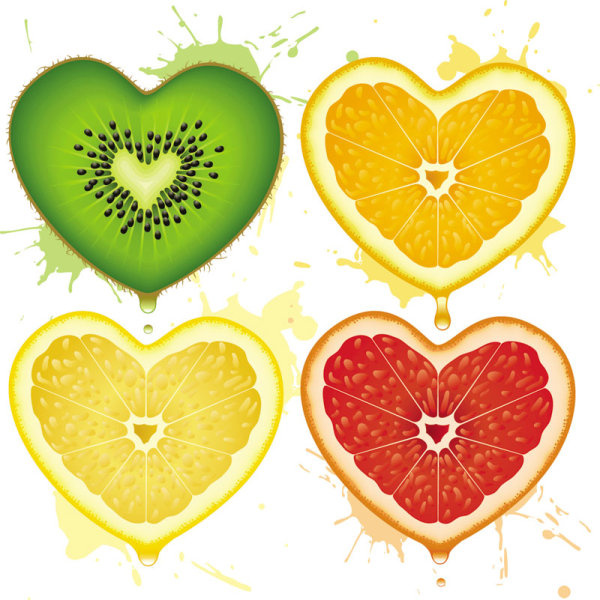set of different heart background vector graphic