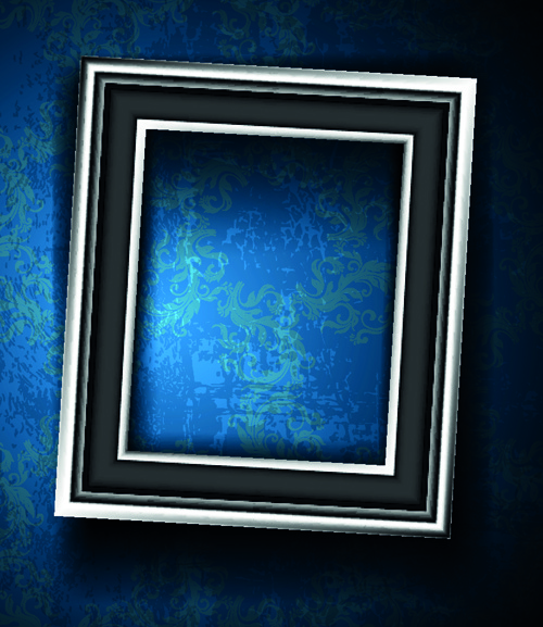 set of empty frame on the wall vector