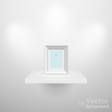 set of empty white interior backgrounds design vector