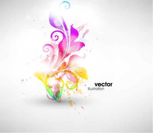 set of floral ornament vector illustration