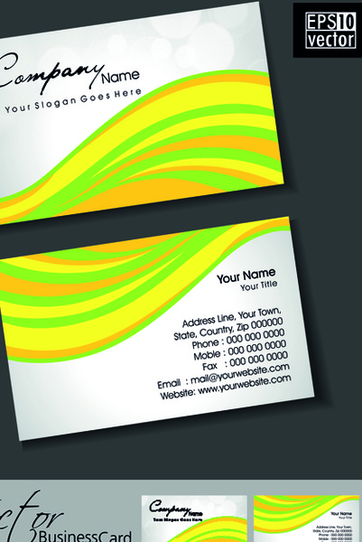 set of flyer cover and business card vector 