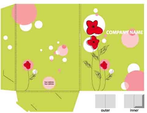 set of layout packing box design elements vector 