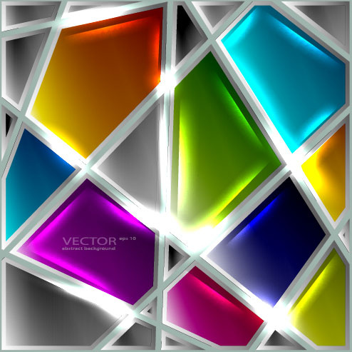 set of luxury glass background vector