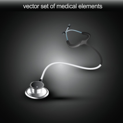 set of medical elements vector graphics