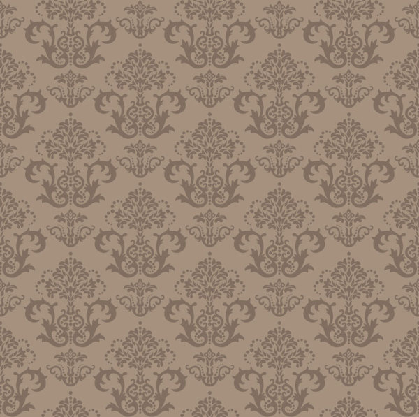 set of modern brown floral pattern vector 
