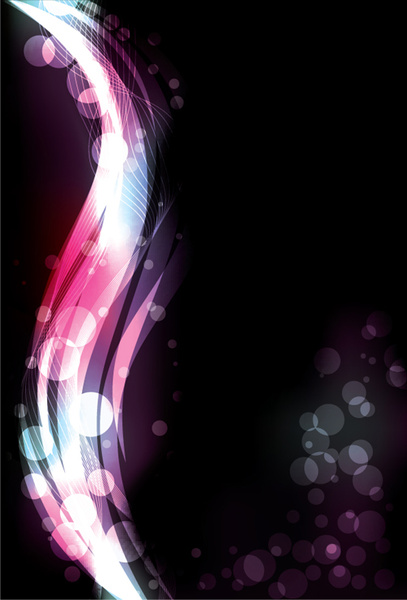 set of neon spectrum design vector background