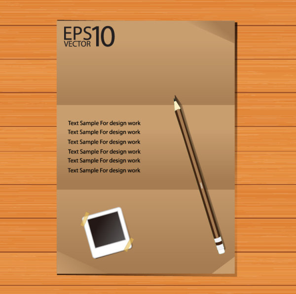 set of notepad design elements vector