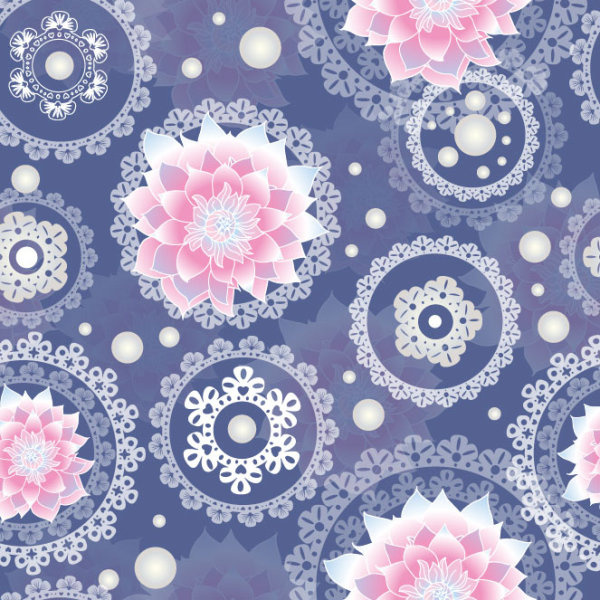set of ornate floral background vector 