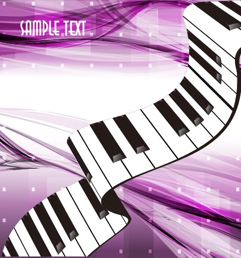 set of piano backgrounds vector graphics