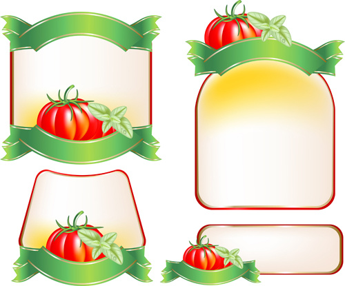 set of products labels templates vector
