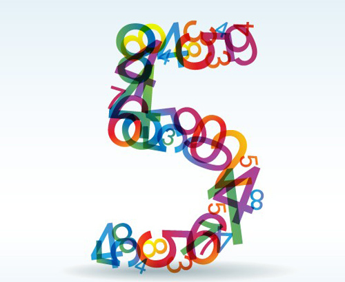 set of rainbow numbers elements vector