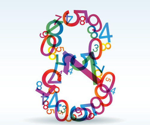 Set of rainbow numbers elements vector Free vector in Encapsulated