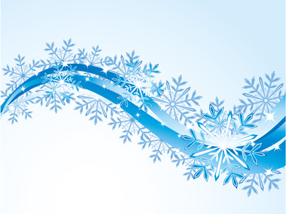 set of snowflake with waves backgrounds art vector