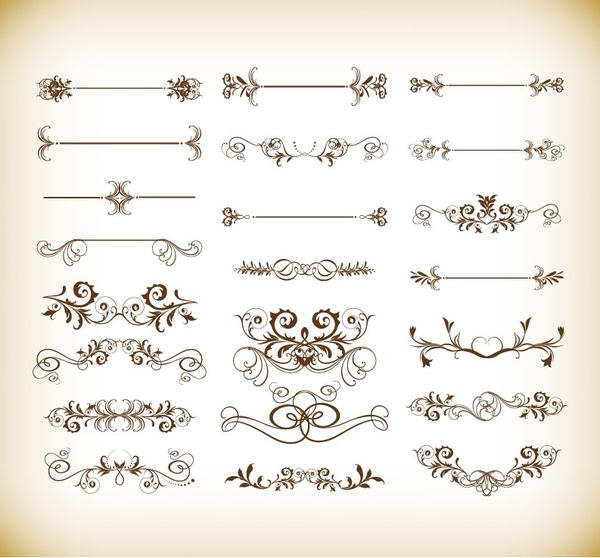 set of vector graphic decorative elements for design