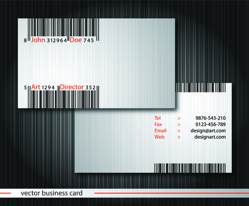 set vector business card elements