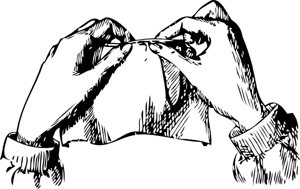 Sewing Hands clip art