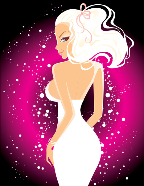 sexy party girl design vector graphics