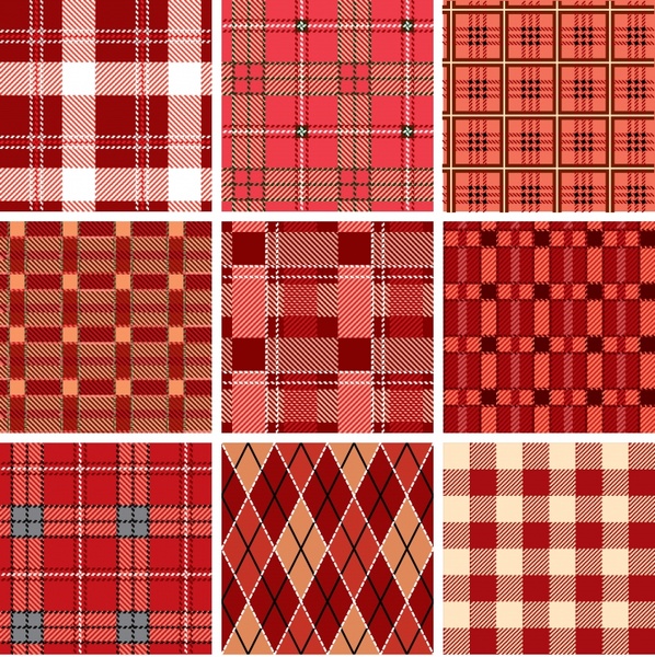 fabric pattern templates classic red flat geometric decor