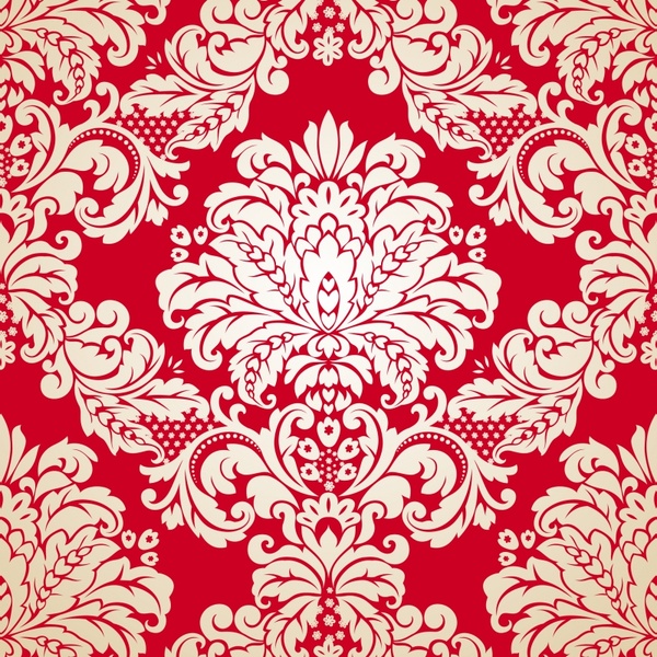 traditional pattern template symmetrical seamless floral decor