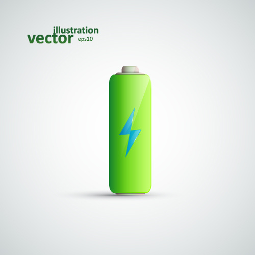 shining battery vector illustration