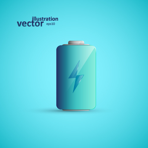 shining battery vector illustration