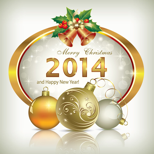 shiny14 new year frame background vector 