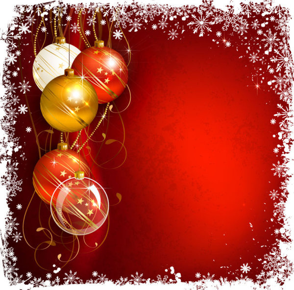 shiny ball with christmas background vector graphics 