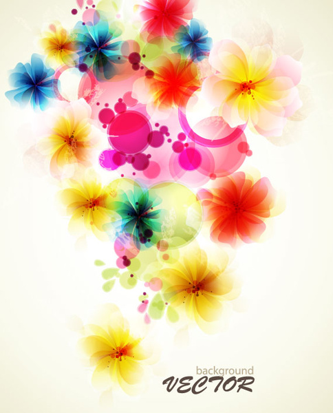 shiny colorful flower background vector