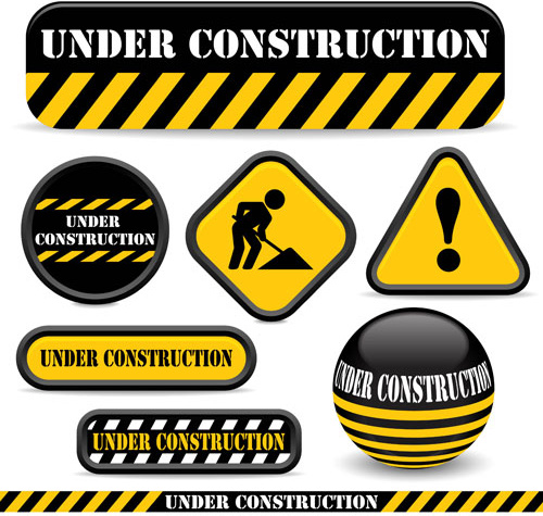 Download Shiny construction warning sign vector Free vector in Open ...