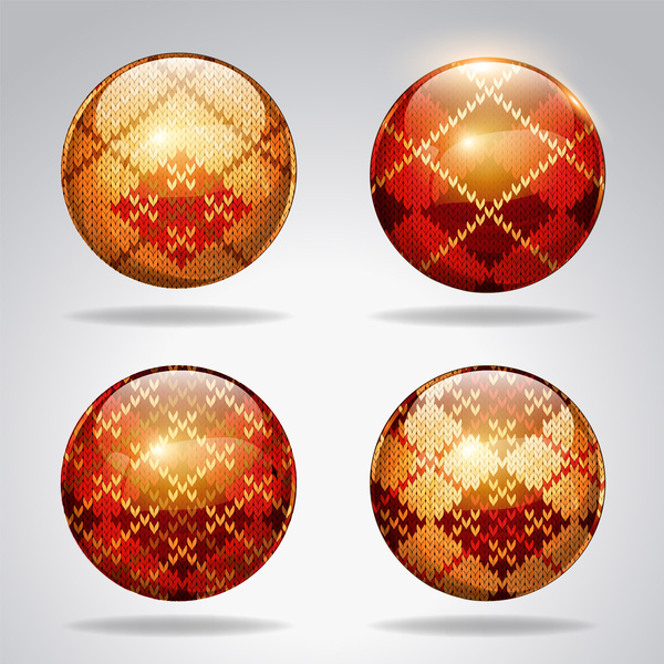 shiny decorative globes vector illustration