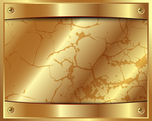 shiny golden metallic vector background 