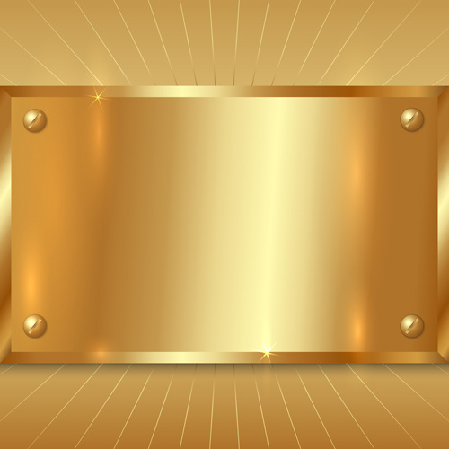 shiny golden metallic vector background 