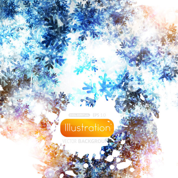 shiny snowflake backgrounds illustration vector 