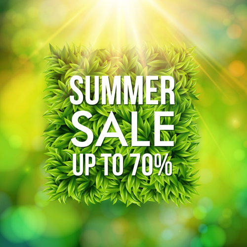 shiny summer sale background vector