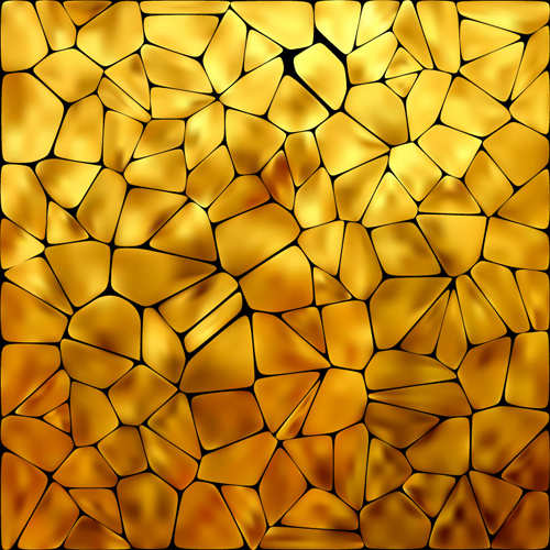 shiny yellow mosaics background vector