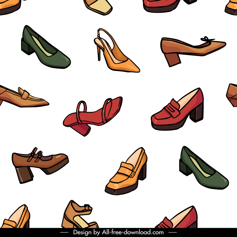 shoes pattern template 3d design 