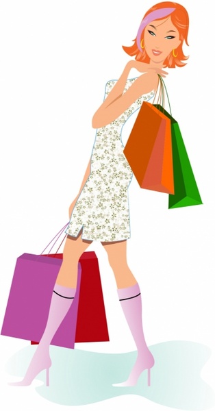 Shopping girl with  bags