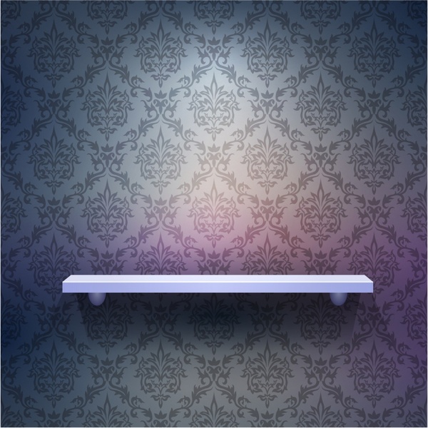 showing the effect of threedimensional exhibition wallpaper pattern vector