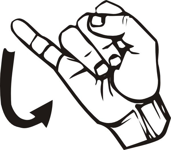 Sign Language J clip art